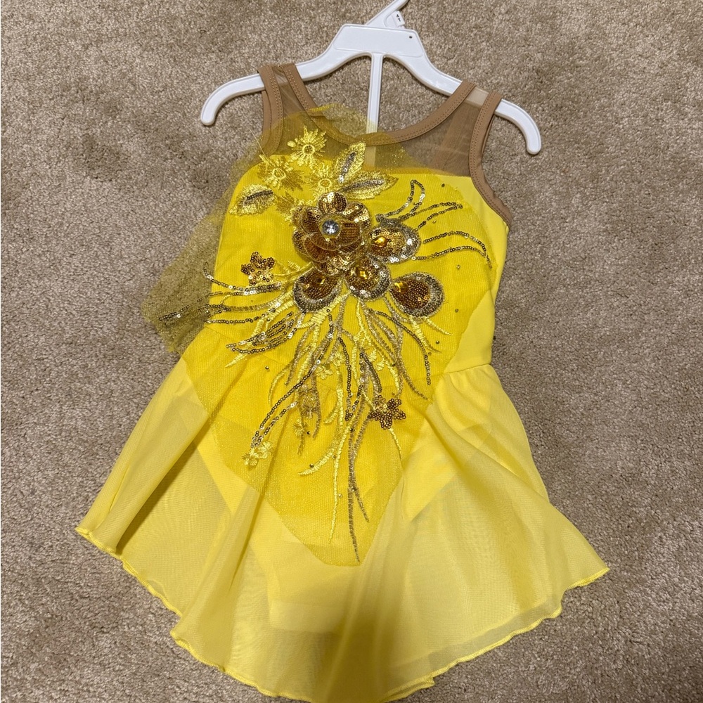 Yellow Floral Kids Costume Dress